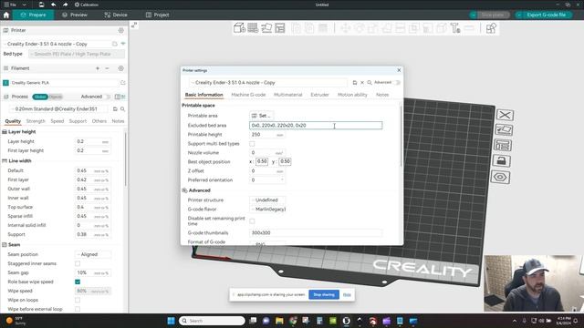 ORCA SLICER - How to exclude an area of your bed for printing ...