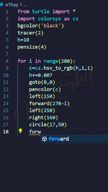 Python turtle Graphics Design #python #shorts #coding