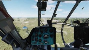 Учимся посадке на самовращении Ми 8 МТВ 2 DCS World