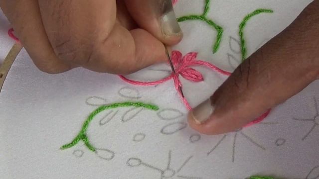 Hand Embroidery | Oyster Stitch Embroidery | Oyster Stitch Instructions |  Flower Embroidery