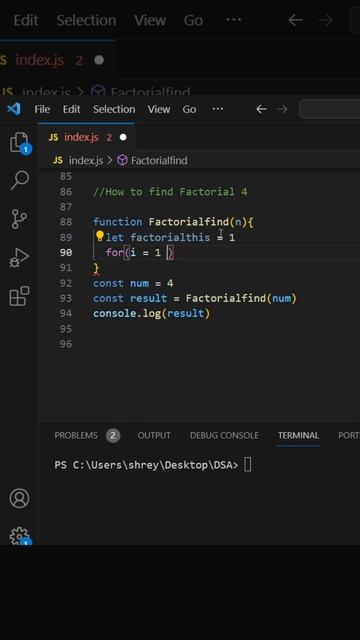 find factorials #ai #art #machinelearning #algorithm #program #python #reels #maths #bot #sorting