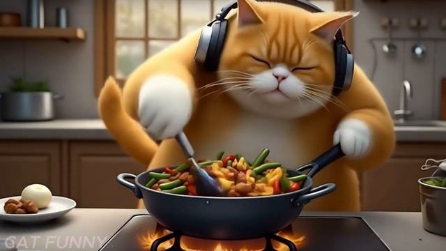 Cat Accidentally Discovered Shark Washed Ashore! #cat #catcooking#cutecat#rurall