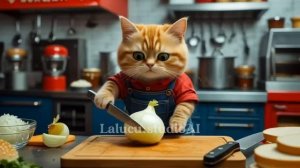 Kitty Chef _ Kind Burger Chef _ Cooking Cat _ Cat Cooking _ Cat Chef