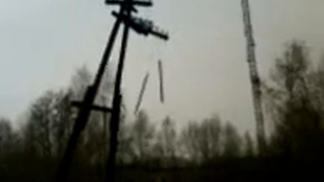 Ремонт линий электропередач, демонтаж анкерной опоры