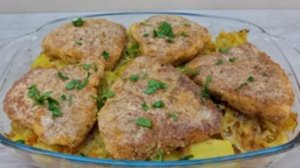 Отбивные из куриных грудок плюс овощи - сытная еда для семьи_