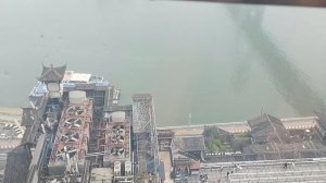 Отель вид с балкона Центр туризма река Янцзы Китай город Чунцин 2025 март знаменитый мост