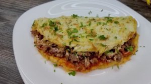 Фаршированный мясом драник-великан .Вкусная идея для завтрака или ужина.