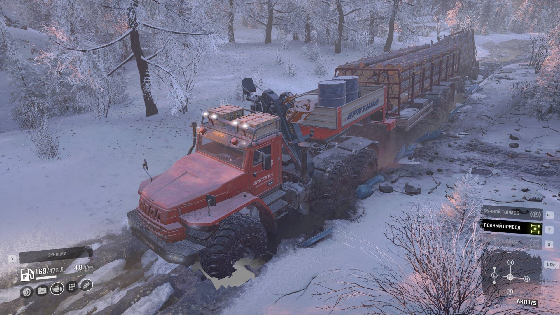 SnowRunner. Амур. Космодром. Поручение "Переправа". смотреть онлайн