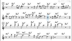 Take Five (A minor in Bb) - Backing Track with Sheet Music for Tenor Sax