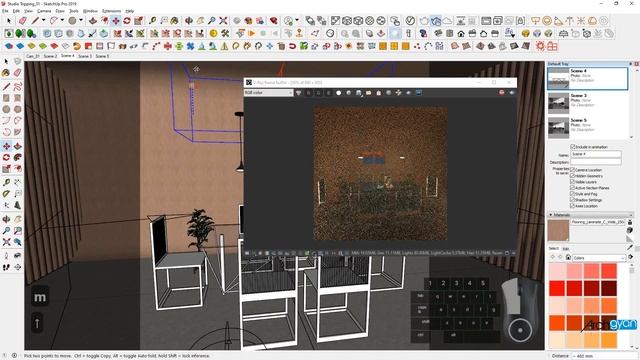 An Industrial Dining Table with Sketchup 2019 + Vray Next