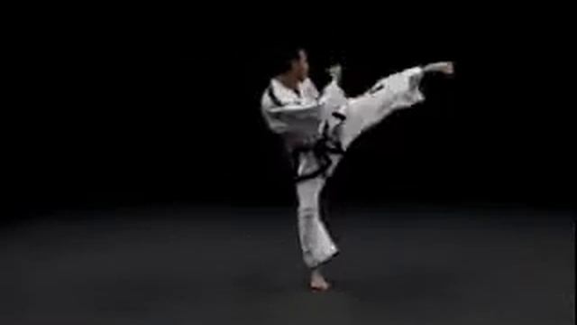 1 гып, Чунг Му, красно-черный, Choong Moo Tul вид сзади смотреть онлайн