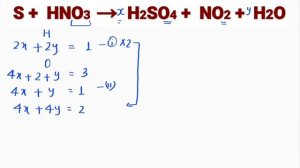 Balance the Equation S + HNO3 = H2SO4 + NO2 + H2O | Science - Chemistry - Class 9 / 10