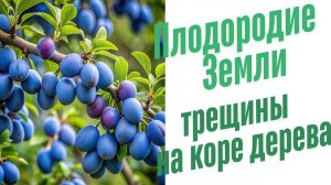 Трещина на коре дерева.