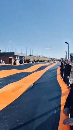 Георгиевская Лента длиной 500 метров на набережной Тольятти!