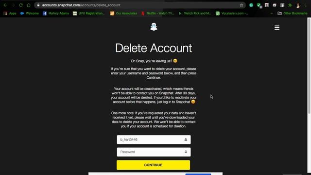 Deleting snapchat account for newbies on a MacBook pro 2020 (permanently) смотреть онлайн