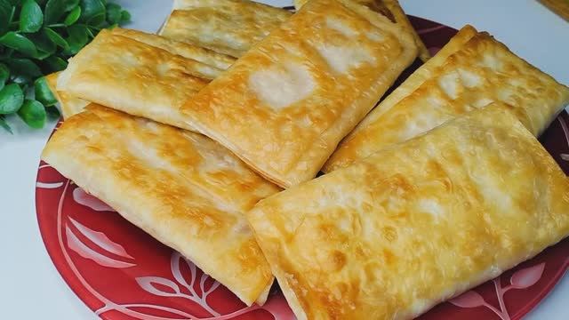 Слоёные пирожки из лаваша за 1 минуту с любой начинкой