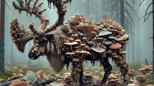 Северный олень, тело которого было захвачено грибами, спасается с помощью лисы и МЧС