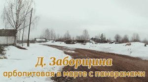 Деревня Заборщина, арболитовая улица в марте с панорамами.mp4