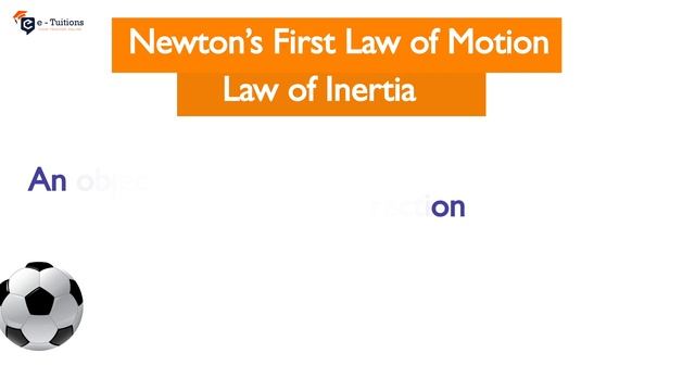 Law of Inertia | Class 9 Physics | e-Tuitions