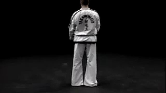 10 (2) гып, Саджу Макги (Saju-Makgi), на белый пояс 2 комплекс в тхэквондо (со спины) смотреть онлайн