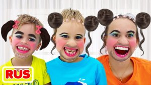 Влад и Ники веселятся и играют с волшебными масками! Видео для детей.