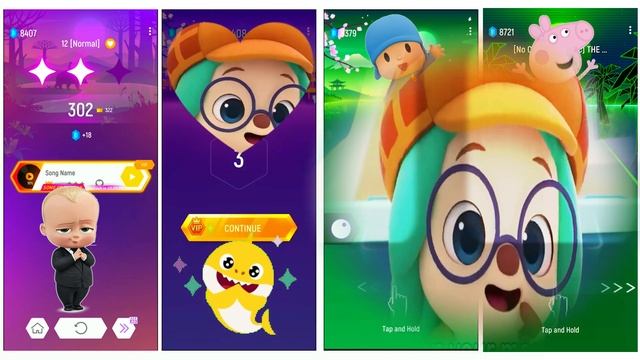 Baby Boss  Pinkfong  Pocoyo  Peppa Pig  Tiles Hop EDM Rush