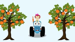 Синий трактор - Фрукты. Учим фрукты ! Развивающие мультики для детей. Песенки для детей