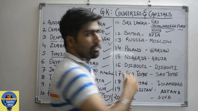 [Hindi] Tricks to learn l Countries and Capitals | Part-3 | Static GK | GyaanKhoj смотреть онлайн