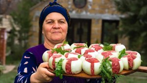 Фаршированный Лук с Пастой