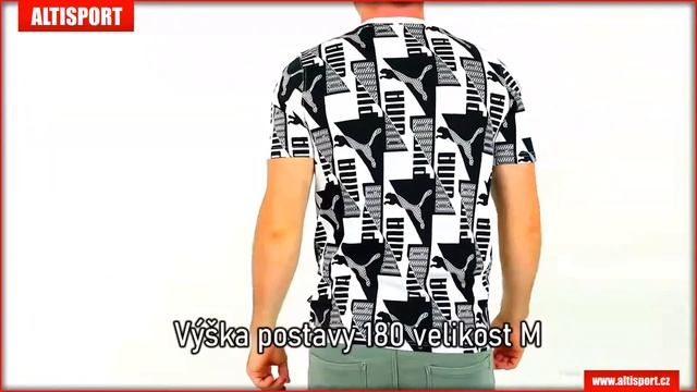 Pánské triko PUMA POWER AOP TEE 849798 02 WHITE смотреть онлайн