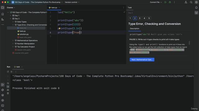 4. Type Error, Type Checking and Type Conversion смотреть онлайн