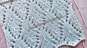 Красивый узор с ажурными ягодками для вязания джемпера, кардигана, палантина