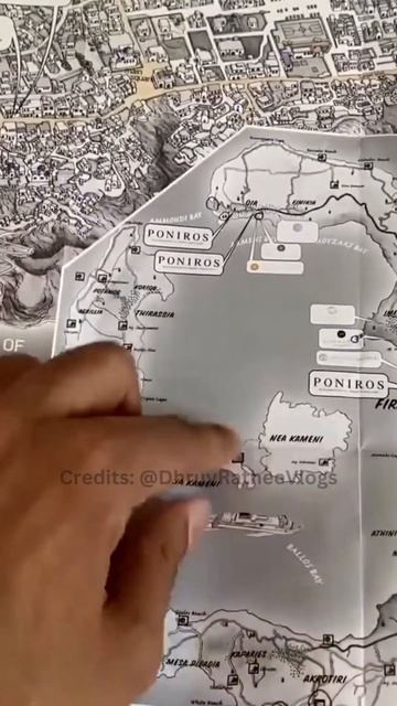 Santorini Map...| Juli & Dhruv #shorts #viral  #dhruvratheevlogs #drshorts #dhruvrathee