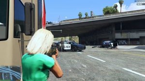 GTA 5 - CRAZY GIRL FIVE STAR POLICE RAMPAGE!! Amanda De Santa Girlfriend