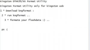 Kingston DTHX30XX Format Utility