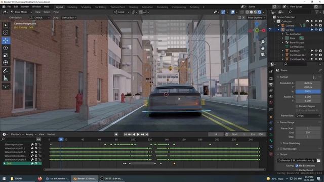 City Car Animation |Animation in Blender 2.83 | Video Editing in Kdenlive смотреть онлайн