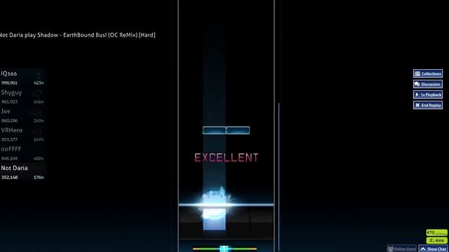 Osu mania - Shadow - earthbound Bus Remix (Oc ReMix) [Hard] (Perfect) смотреть онлайн