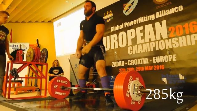 European GPA championship 2016.g. - GPA division powerlifting: Deadlifts