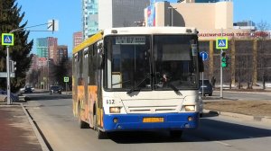 Автобус НефАЗ-5299-20-32 борт. №612 маршрут 67 следует по улице Бориса Ельцина