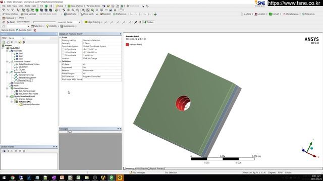 Ansys Mechanical_Bolt load condition using Beam joint based on Remote Point(on nodes) смотреть онлайн