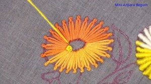 Pretty Flowers Embroidery Designs, Three Flower Embroidery Tutorial, Flower Embroidery Designs-495
