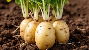 Картофель перебираю.