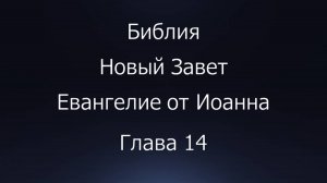 Библия. Новый Завет. Евангелие от Иоанна, глава 14.