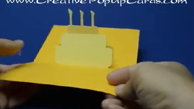 Simple Birthday Cake Pop Up Card Version 1