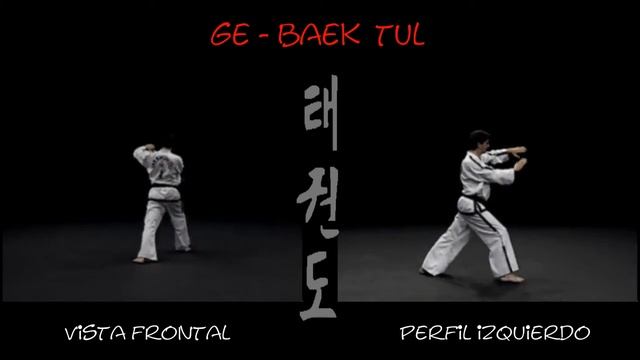 1 Дан Гэ-Бэк, черный пояс Ge Beak вид сзади тхэквондо Taekwondo таэквондо комплекс видео