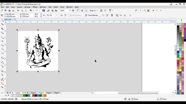 JPG to CDR in Seconds __ Power of Corel Trace Bitmap __ CoreLearn #4