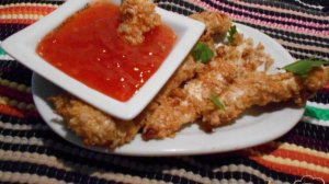 Палочки из куриного филе в панировке из овсяных хлопьев