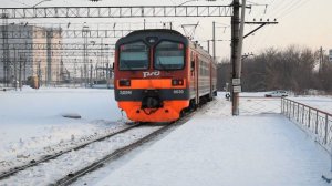 Электропоезд ЭД9М-0030. Покатушки от Велижановки до Алтайской в голове+отправление.