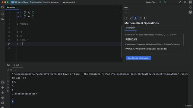 5. Mathematical Operations in Python смотреть онлайн