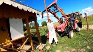 Вытаскиваем трубы с глубины около 2-х метров | ТРАКТОР и ТРУБЫ